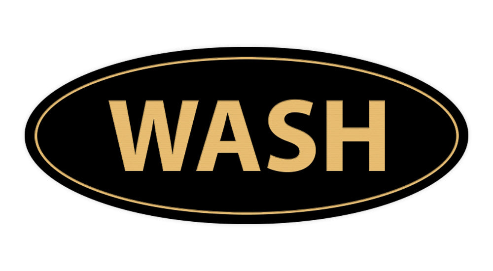 Oval Wash Sign