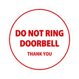 Signs ByLITA Circle Do Not Ring Doorbell Sign