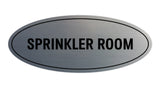 Oval Sprinkler Room Sign