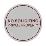 Signs ByLITA Circle No Soliciting Private Property Sign