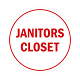 Signs ByLITA Circle Janitors Closet Sign