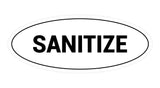 Oval Sanitize Sign