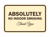 Signs ByLITA Classic Framed Absolutely No Indoor Smoking Thank You Sign