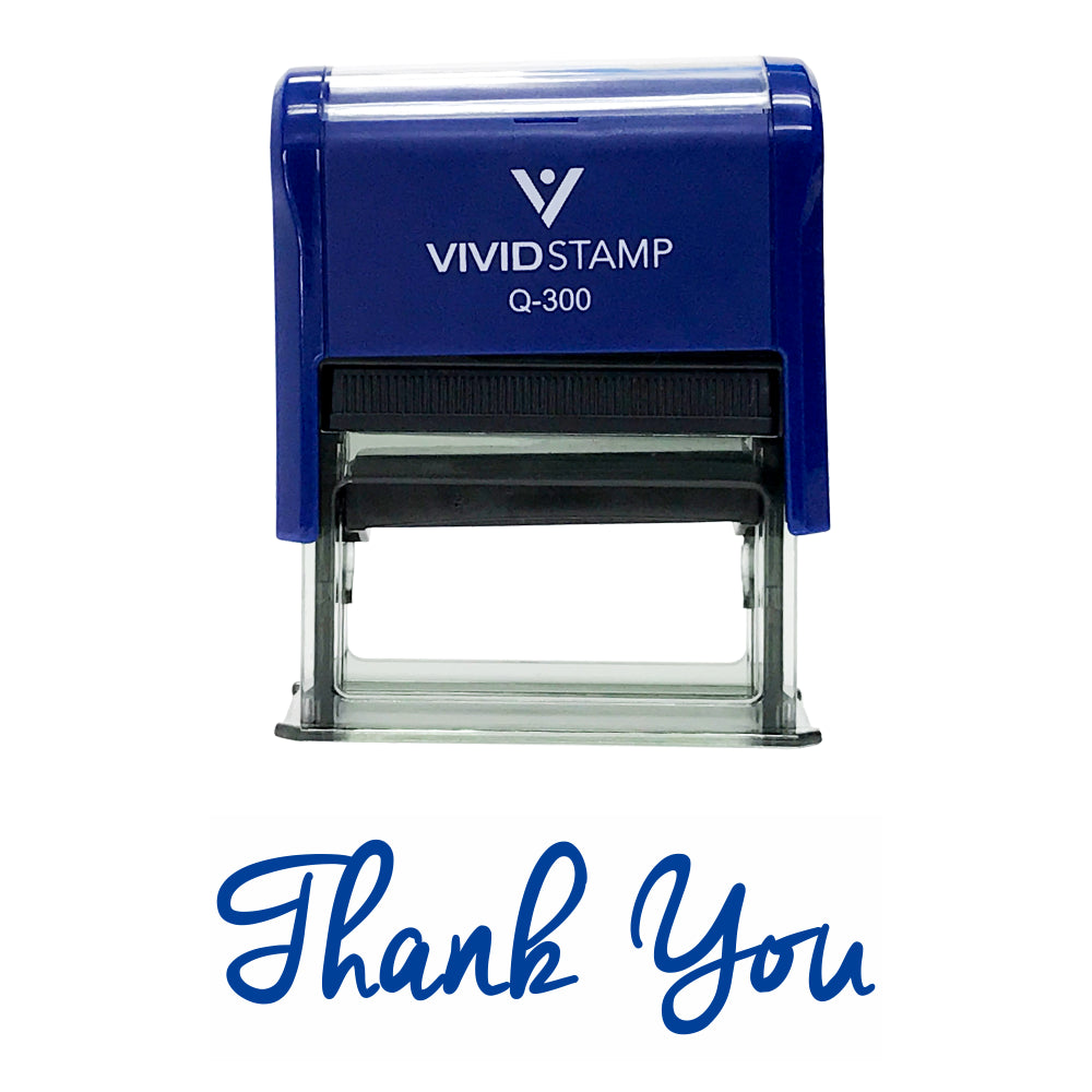 Blue THANK YOU Self-Inking Rubber Stamp