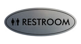 Signs ByLITA Oval Unisex Restroom Sign