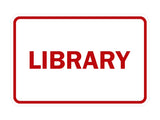 Signs ByLITA Classic Library Sign