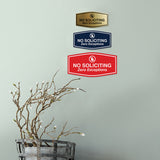 Fancy No Soliciting Zero Exceptions Wall or Door Sign