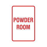 Signs ByLITA Portrait Round Powder Room Sign with Adhesive Tape, Mounts On Any Surface, Weather Resistant, Indoor/Outdoor Use
