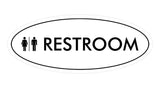 Signs ByLITA Oval Restroom Sign