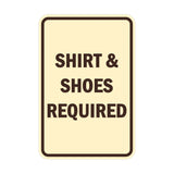 Portrait Round Shirt & Shoes Required Sign