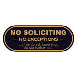 NO SOLICITING NO EXCEPTIONS Door / Wall Sign