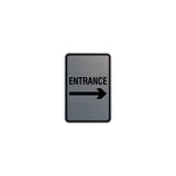 Signs ByLITA Portrait Round Entrance Right Arrow Sign with Adhesive Tape, Mounts On Any Surface, Weather Resistant, Indoor/Outdoor Use