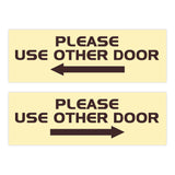 All Quality PLEASE USE OTHER DOOR Sign - (2 Pack)