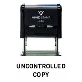 Black UNCONTROLLED COPY Self Inking Rubber Stamp