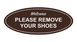 Signs ByLITA Oval Please Remove Your Shoes Sign