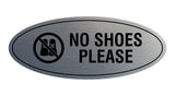 Oval No Shoes Please Sign