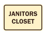 Signs ByLITA Classic Framed Janitors Closet