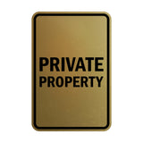 Portrait Round Private Property Sign