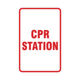 Portrait Round Cpr Station Sign