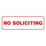 Standard No Soliciting Sign