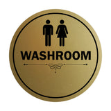 Signs ByLITA Circle Washroom Sign