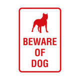 Portrait Round Beware Of Dog Sign