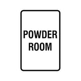 Signs ByLITA Portrait Round Powder Room Sign with Adhesive Tape, Mounts On Any Surface, Weather Resistant, Indoor/Outdoor Use