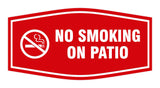 Signs ByLITA Fancy No Smoking on Patio Sign with Adhesive Tape, Mounts On Any Surface, Weather Resistant, Indoor/Outdoor Use