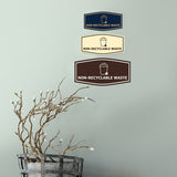 Fancy Non-Recyclable waste Wall or Door Sign