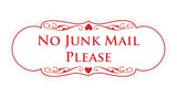 Signs ByLITA Designer No Junk Mail Please Sign