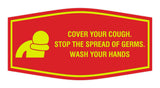 Fancy Cover Your Cough Stop the Spread Of Germs Wash Your Hands Sign