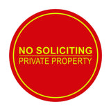Signs ByLITA Circle No Soliciting Private Property Sign