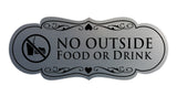 Signs ByLITA Designer No Outside Food or Drink Sign