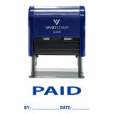 Paid By Date Self Inking Rubber Stamp