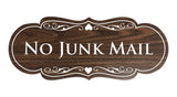Signs ByLITA Designer No Junk Mail Sign