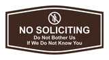 Fancy No Soliciting Do Not Bother Us If We Do Not Know You Wall or Door Sign