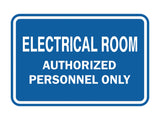 Signs ByLITA Classic Framed ELECTRICAL ROOM AUTHORIZED PERSONNEL ONLY Sign