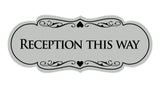 Signs ByLITA Designer Reception This Way Sign
