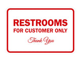 Signs ByLITA Classic Framed Restroom for customers Sign