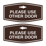 Signs ByLITA Fancy Please Use Other Door Sign Set