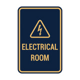 Portrait Round Electrical Room Sign