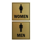 Square men women sign set with Adhesive Tape, Mounts On Any Surface, Weather Resistant