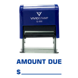 AMOUNT DUE Self Inking Rubber Stamp