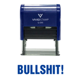 Blue BULLSHIT! Self Inking Rubber Stamp