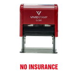 No Insurance Self Inking Rubber Stamp