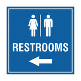 Signs ByLITA Square Restrooms left arrow Sign
