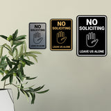 Portrait Round No Soliciting Leave Us Alone Wall or Door Sign