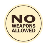 Signs ByLITA Circle No Weapons Allowed Sign