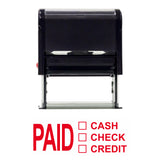 Paid Cash Check Credit Self Inking Rubber Stamp