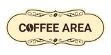 Designer Coffee Area Wall or Door Sign
